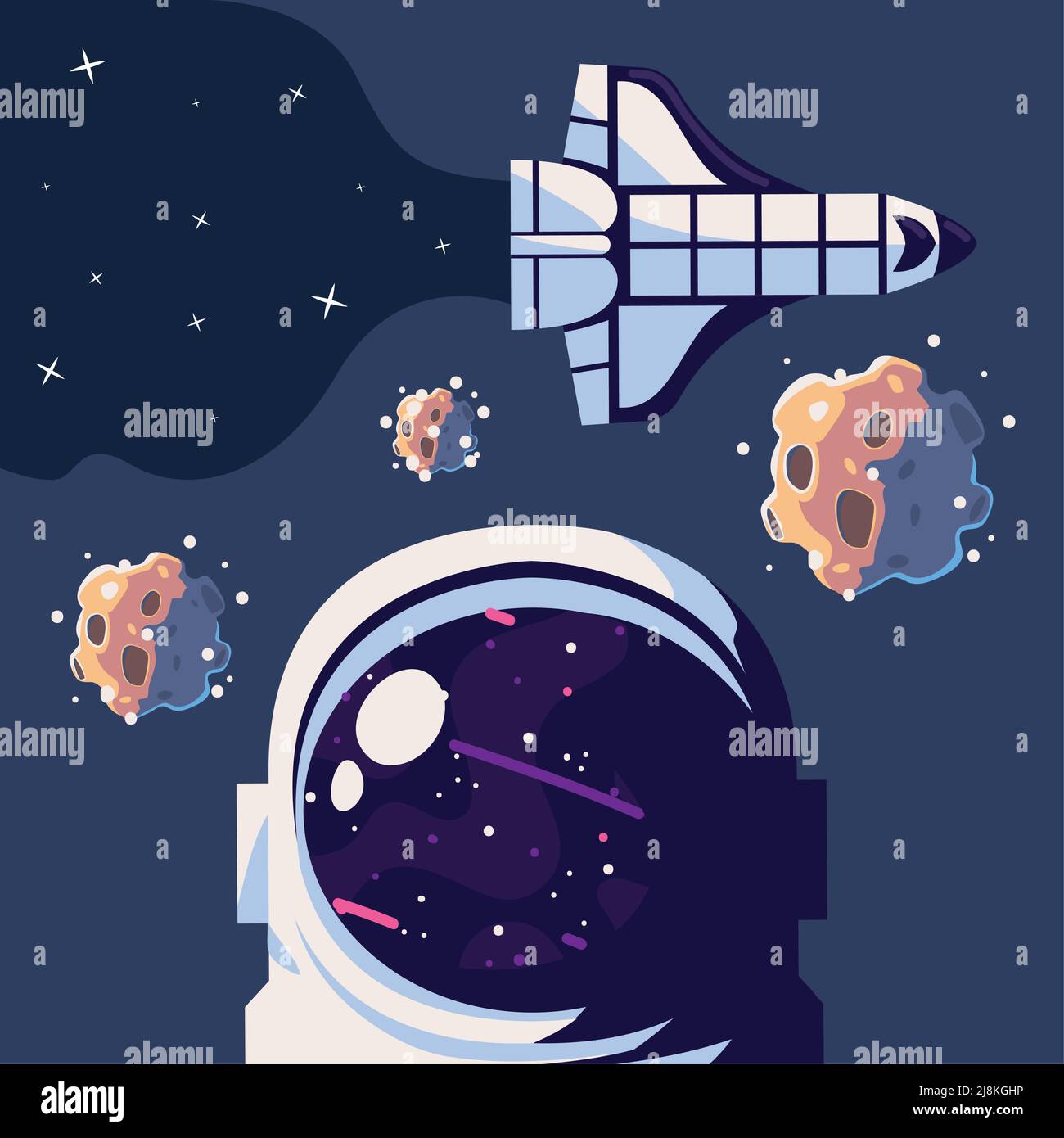 space astronaut and ship Stock Vector Image & Art - Alamy