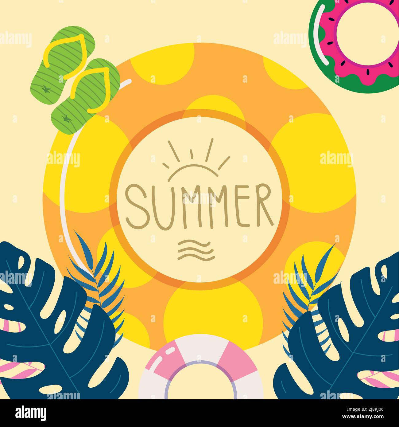 summer word, float ring Stock Vector Image & Art Alamy