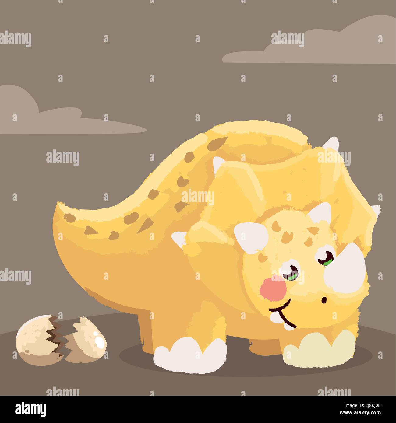 cute cartoon dinosaur Stock Vector Image & Art - Alamy