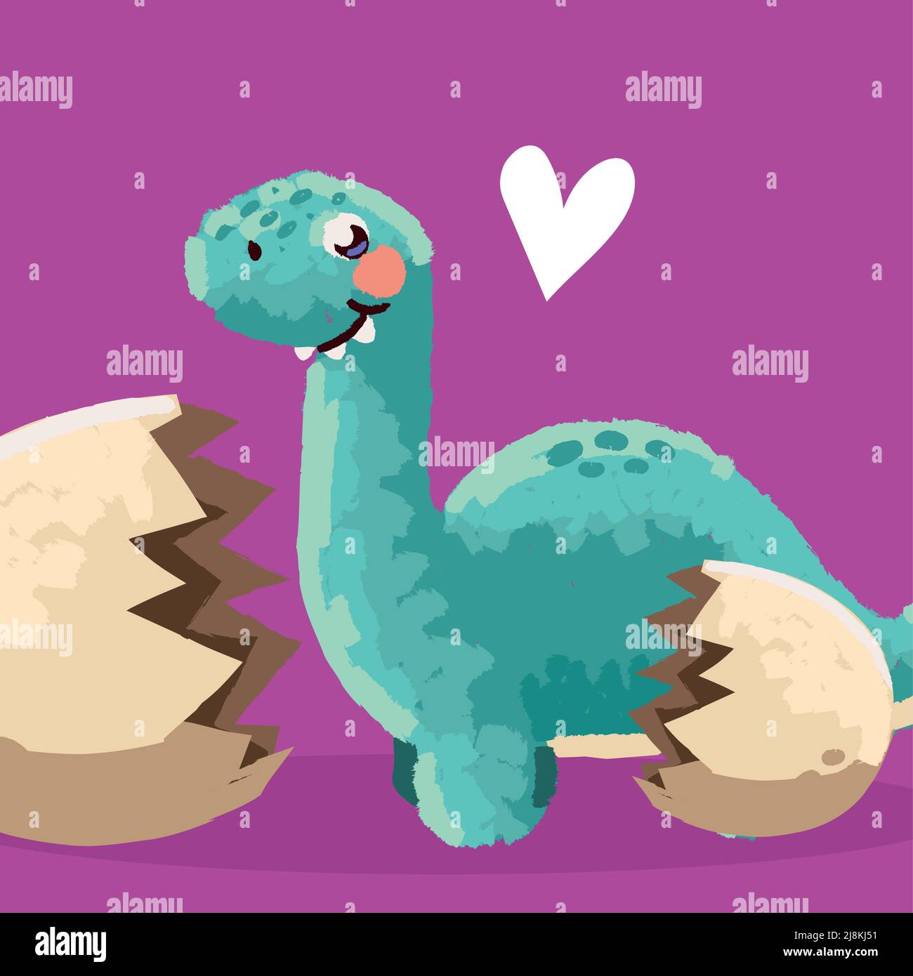 cute green dinosaur Stock Vector Image & Art - Alamy