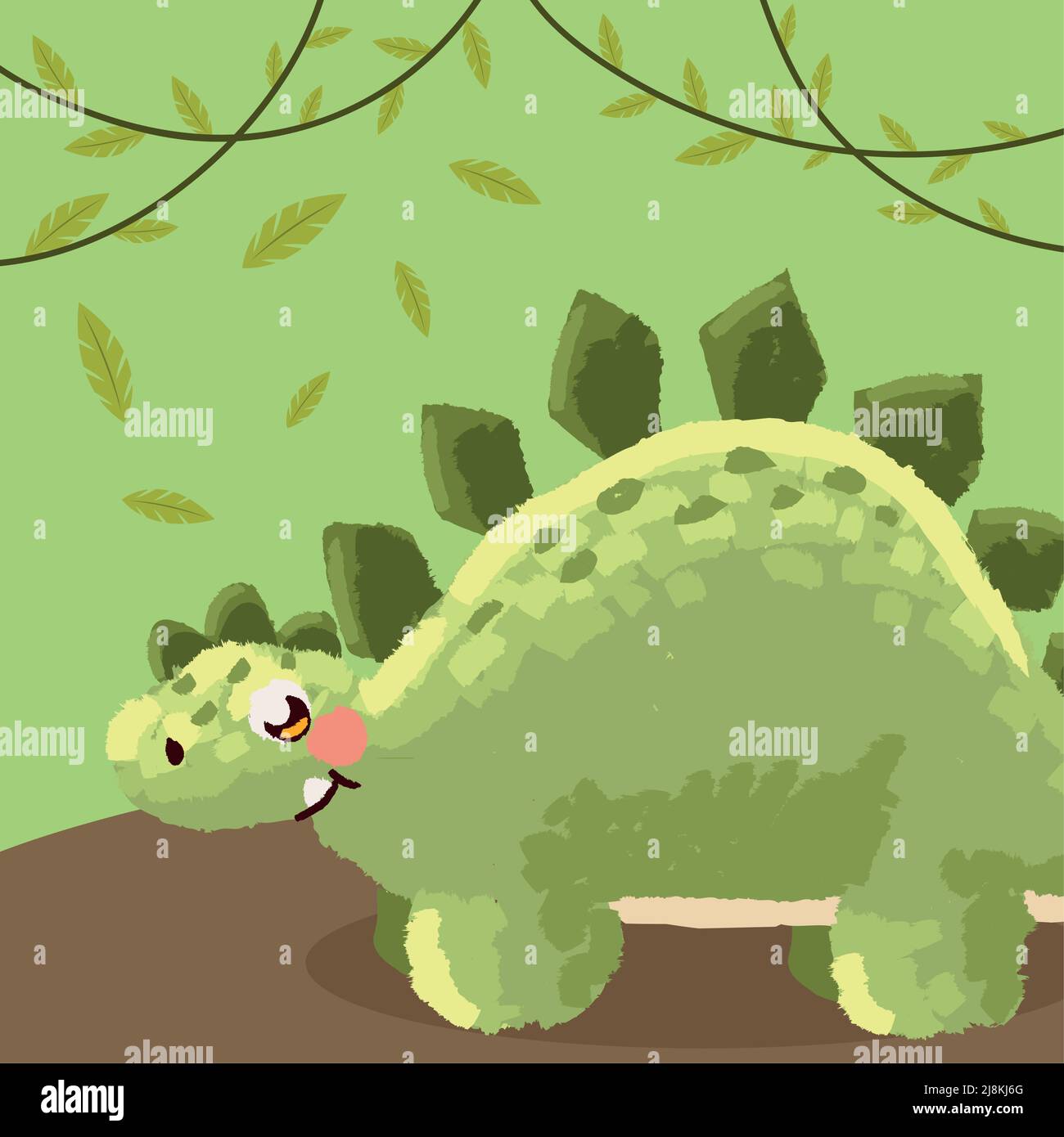 cute stegosaurus dinosaur Stock Vector Image & Art - Alamy
