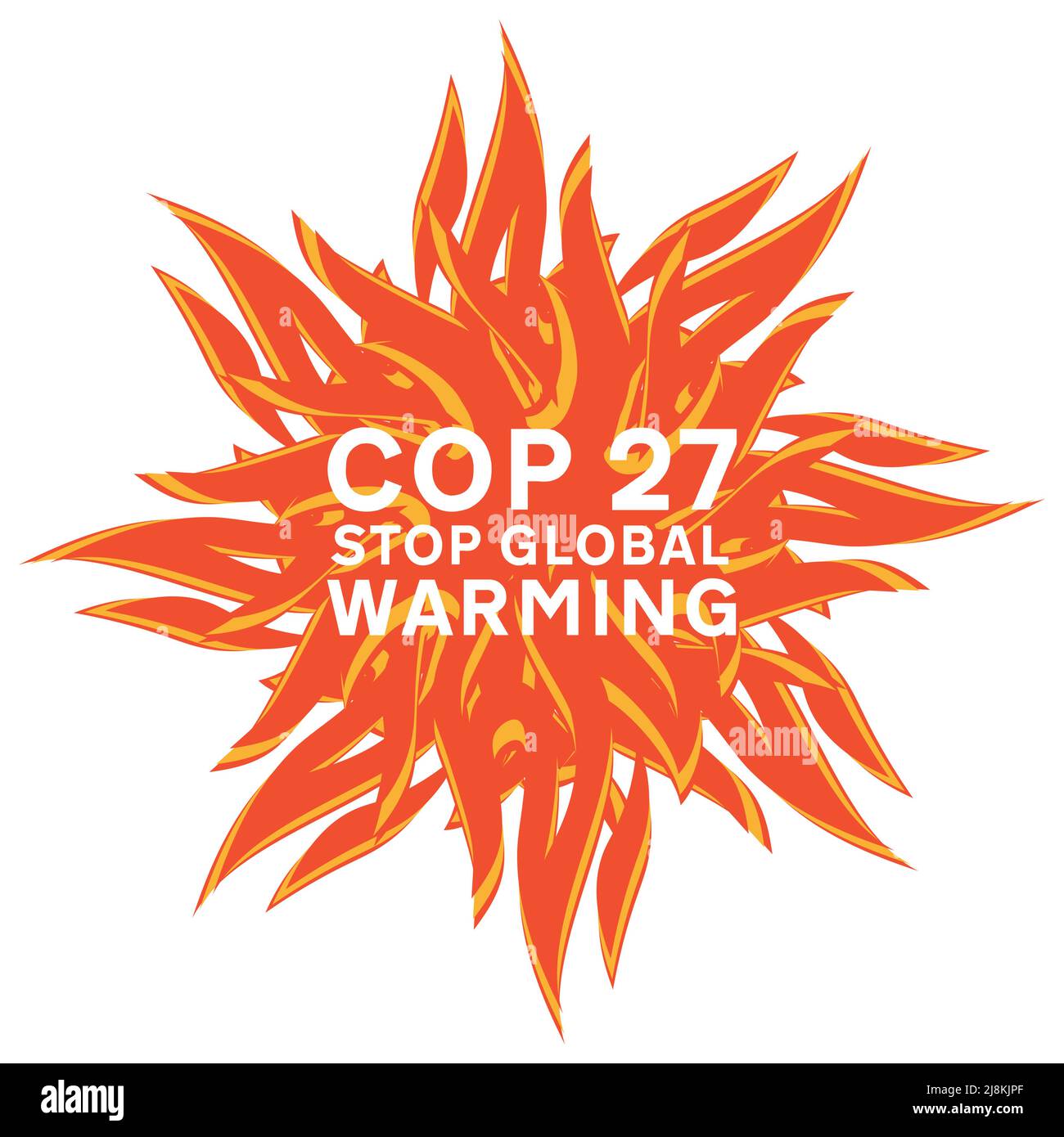 COP 27 - Sharm El-Sheikh, Egypt, 7-18 November 2022 - International climate summit vector illustration Stock Vector