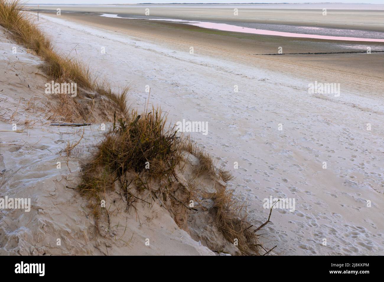 Early morning on the beach of Spiekeroog, Germany Stock Photo