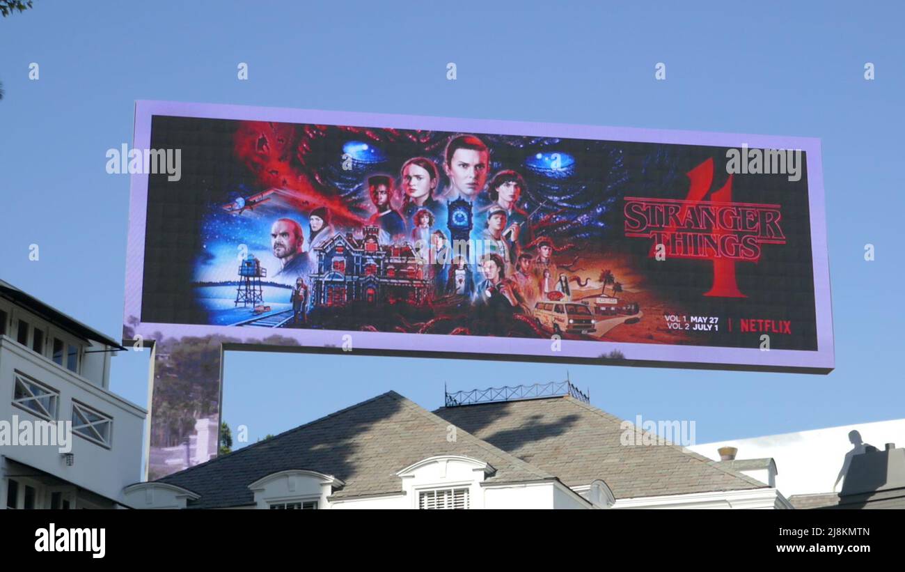Los Angeles, California, USA 16th May 2022 A general view of atmosphere of Stranger Things Season 4 Billboard on May 16, 2022 in Los Angeles, California, USA. Photo by Barry King/Alamy Stock Photo Stock Photo