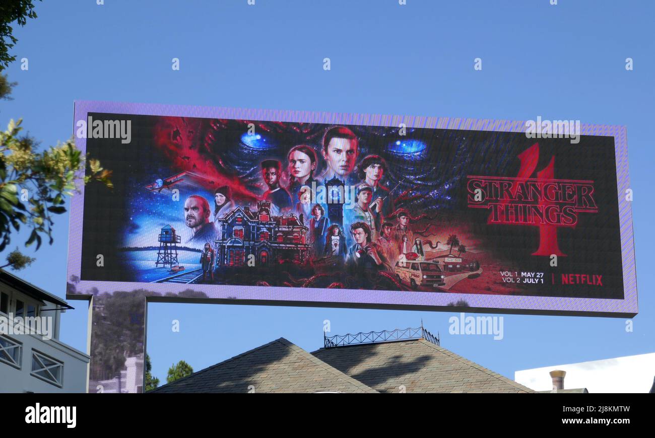 Los Angeles, California, USA 16th May 2022 A general view of atmosphere of Stranger Things Season 4 Billboard on May 16, 2022 in Los Angeles, California, USA. Photo by Barry King/Alamy Stock Photo Stock Photo