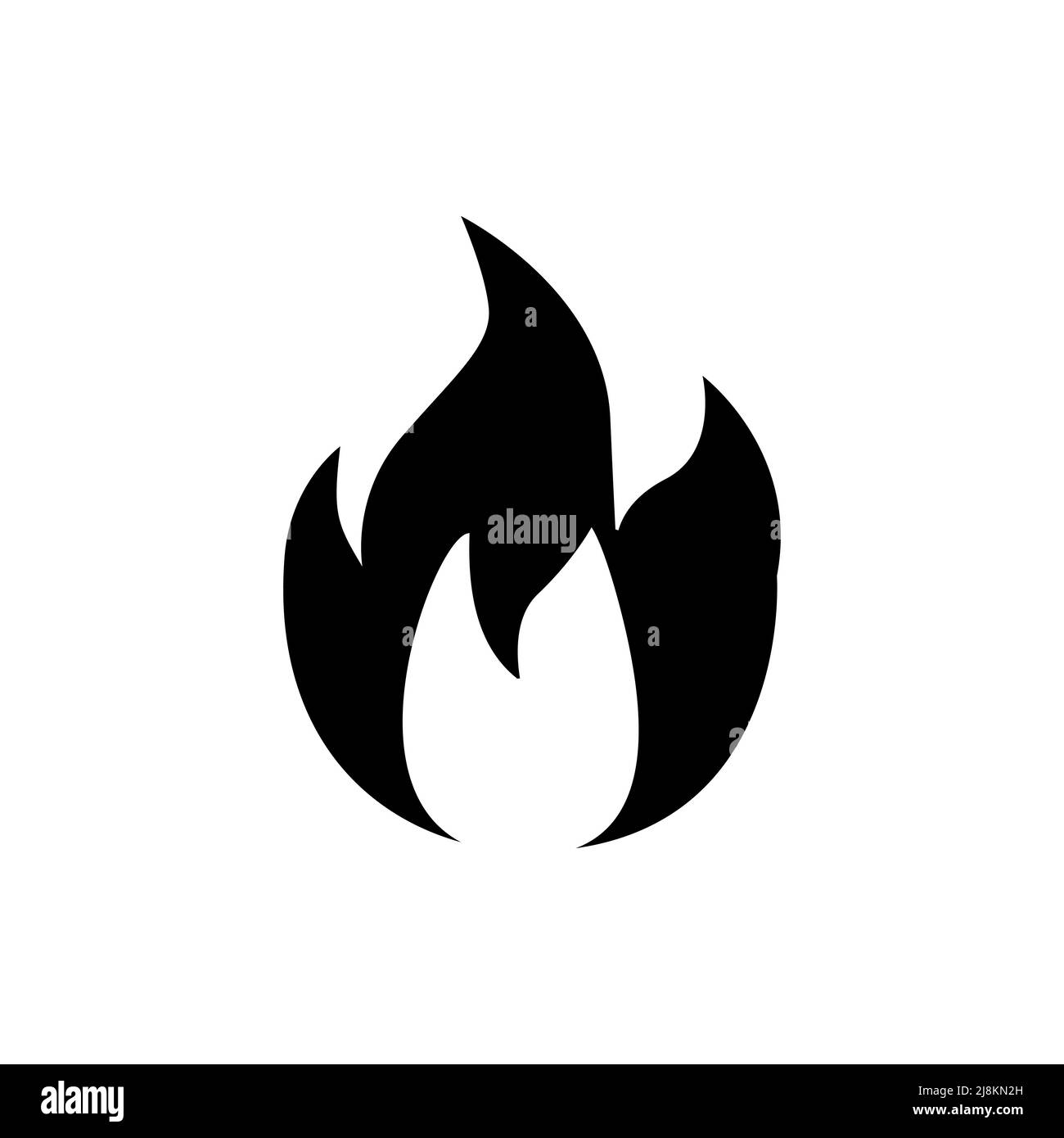 Fire flame vector icon burning Stock Vector