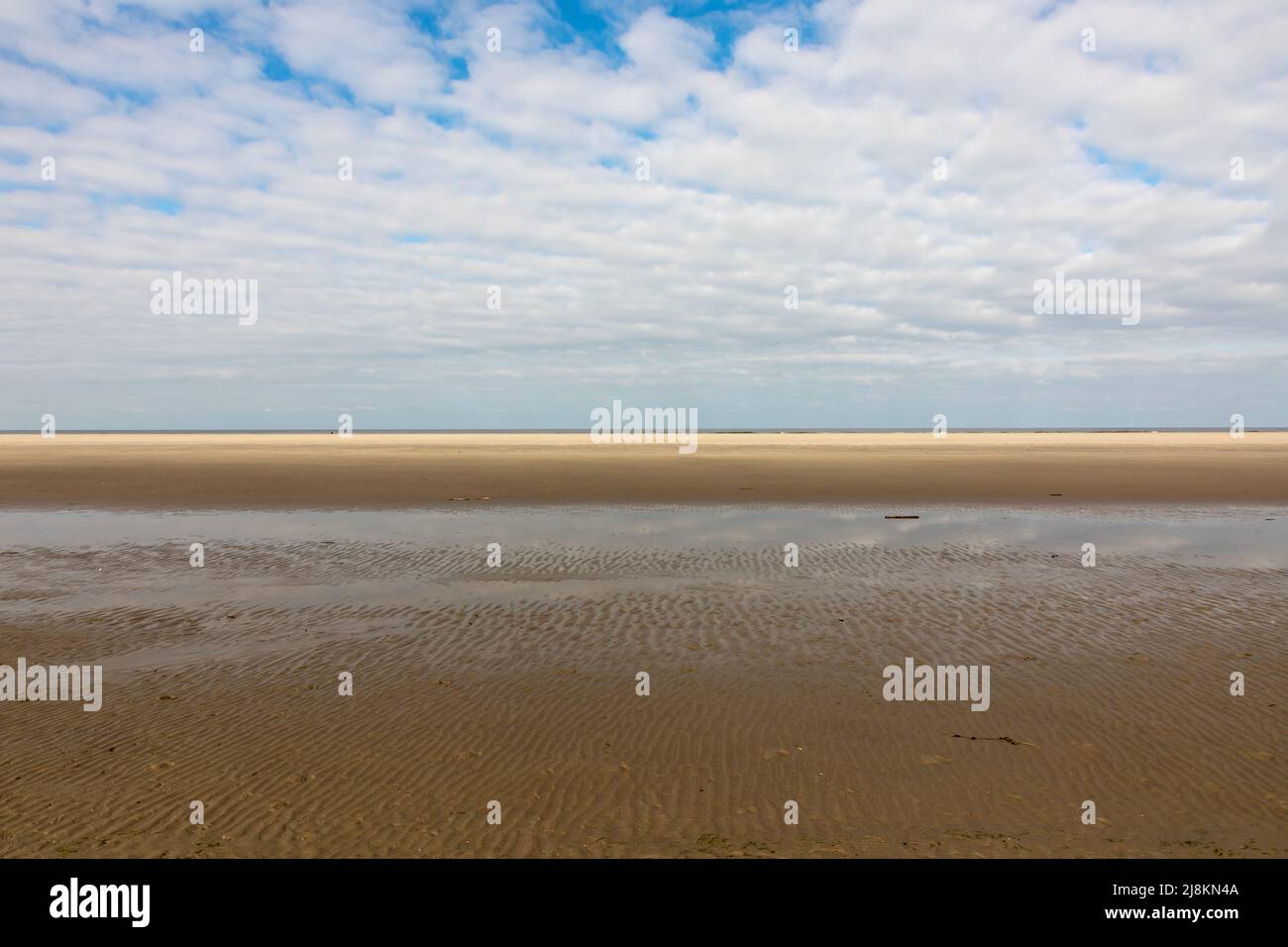 Beautiful wide beach on the island of Spiekeroog, Germany Stock Photo