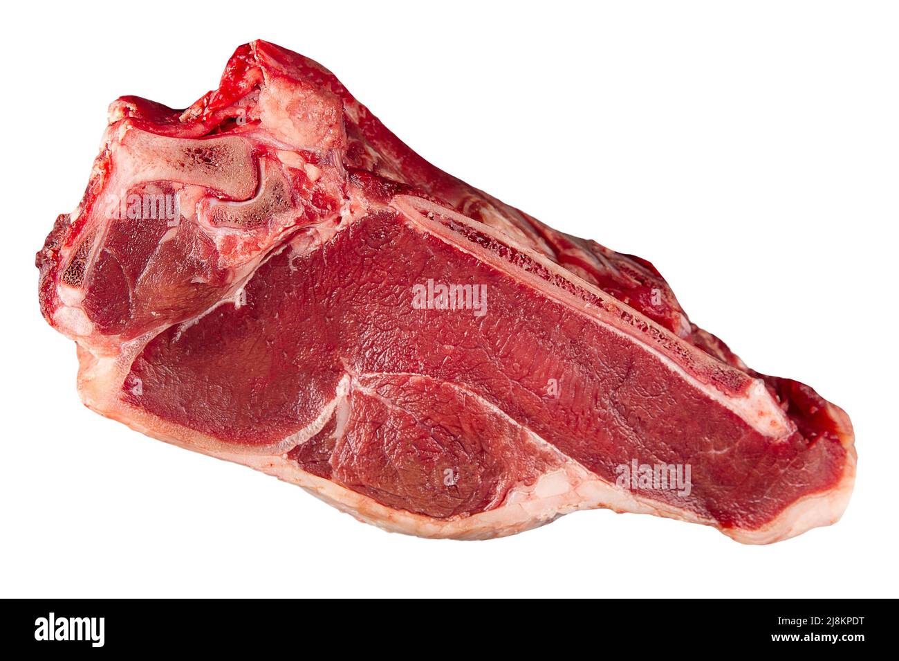Isolated raw beef entrecote bone on the white Stock Photo Alamy