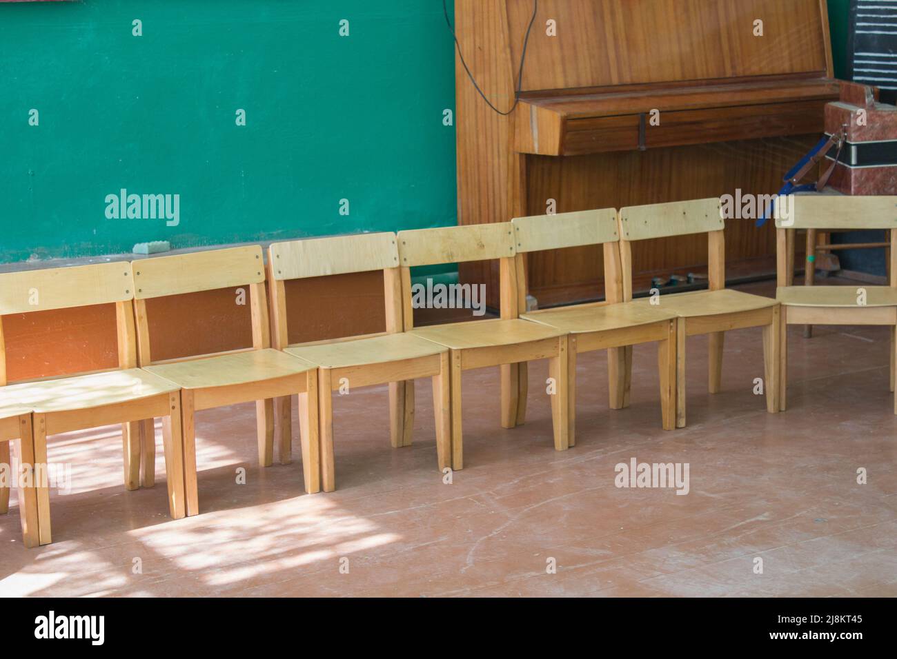 Children's chairs in kindergarten Stock Photo Alamy