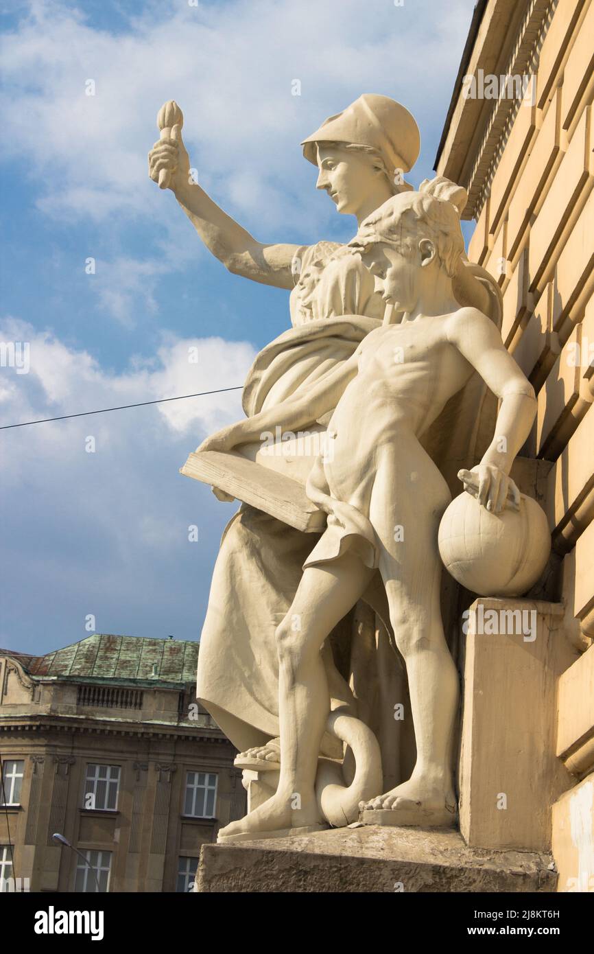 sculpture of two people Stock Photo Alamy