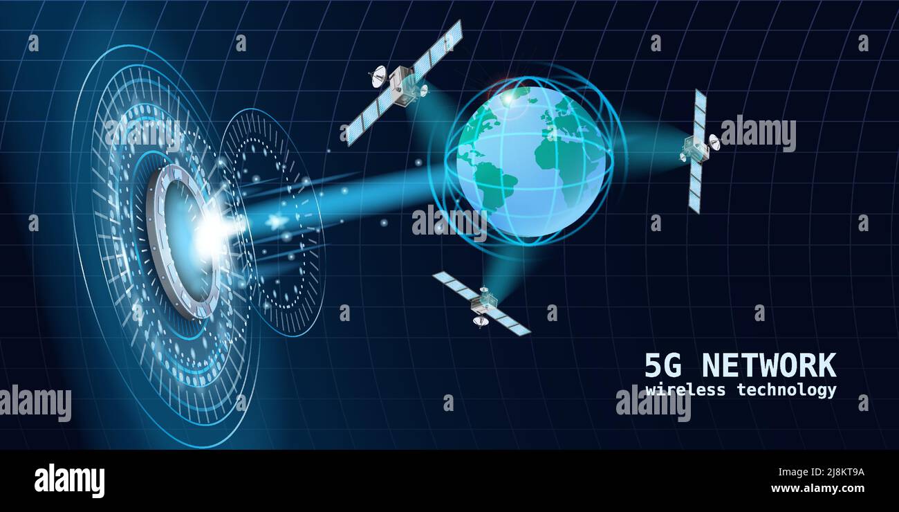 5G Network global technology futuristic portal, hologram, high