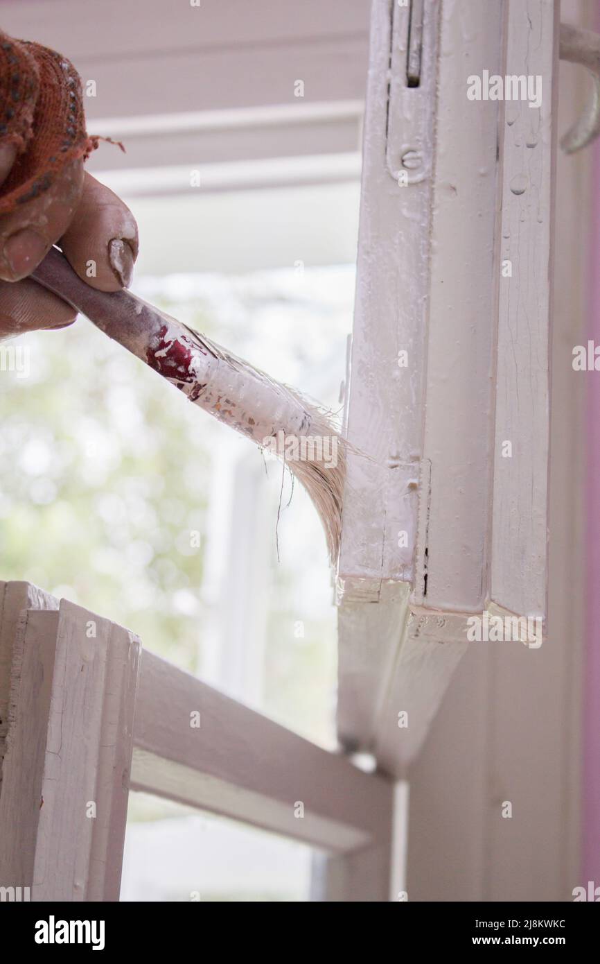 repair windows painting Stock Photo Alamy