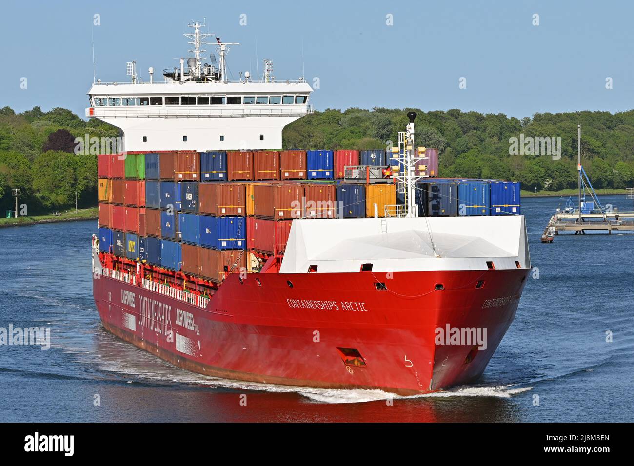 CONTAINERSHIPS ARCTIC passing the Kiel Canal Stock Photo - Alamy