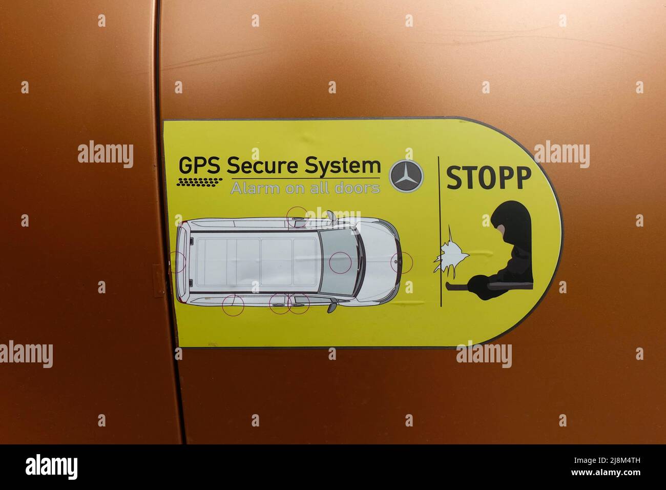 Car theft sticker hi-res stock photography and images - Alamy