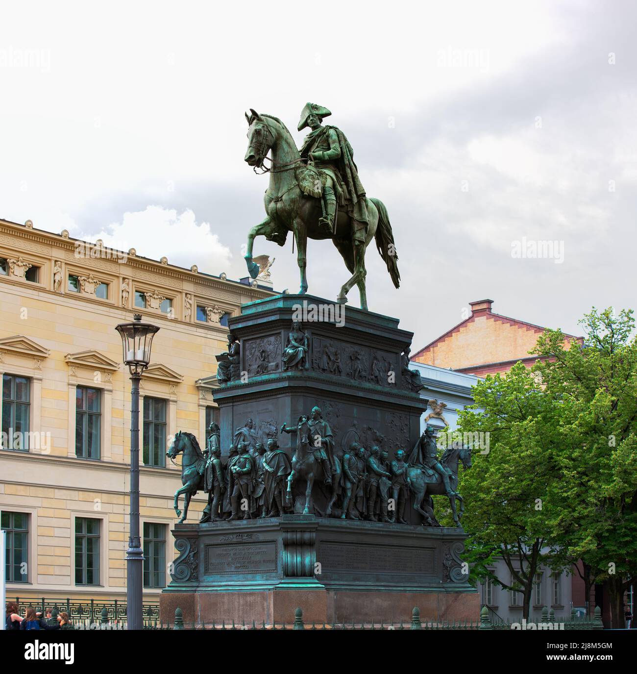 Berlin, Germany - July 18, 2010 : Statue of King Friedrich II on street Unter Den Linden. Frederick the Great of Prussia. Stock Photo