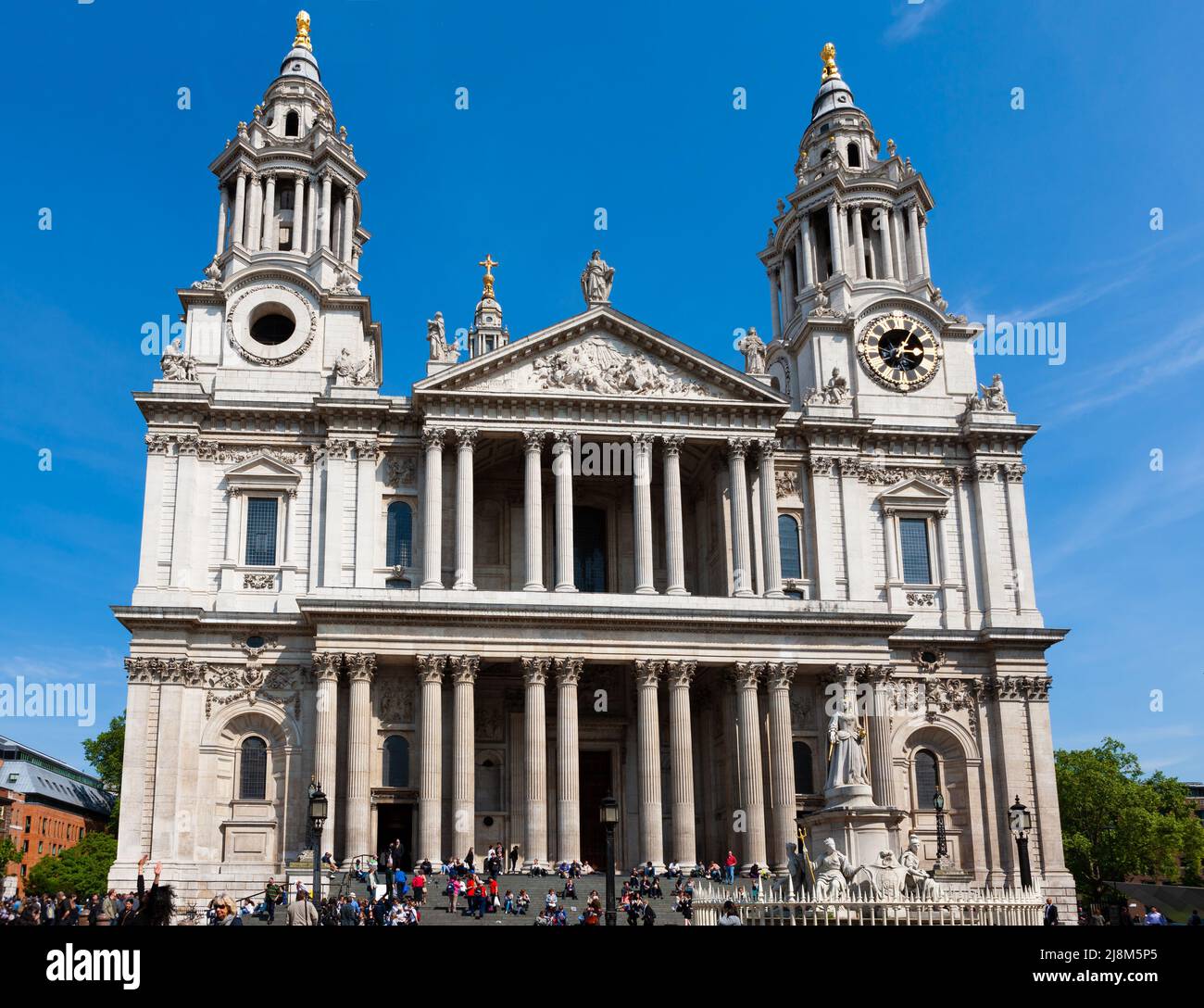 London, England - May 5, 2011 : St. Paul's Cathedral. Landmark baroque style Anglican church designed by Sir Christopher Wren. Stock Photo