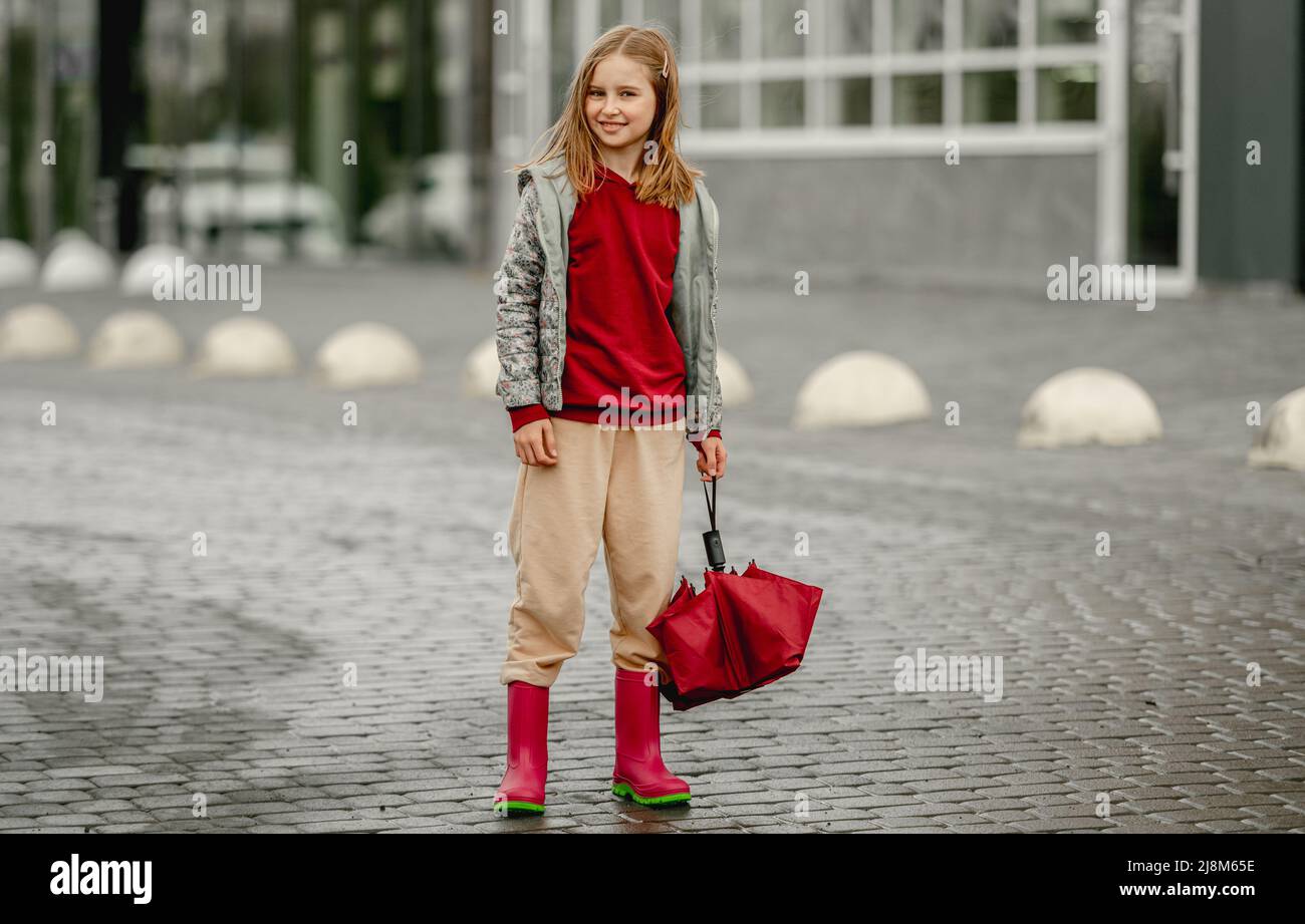 Preteen girl autumn portrait Stock Photo