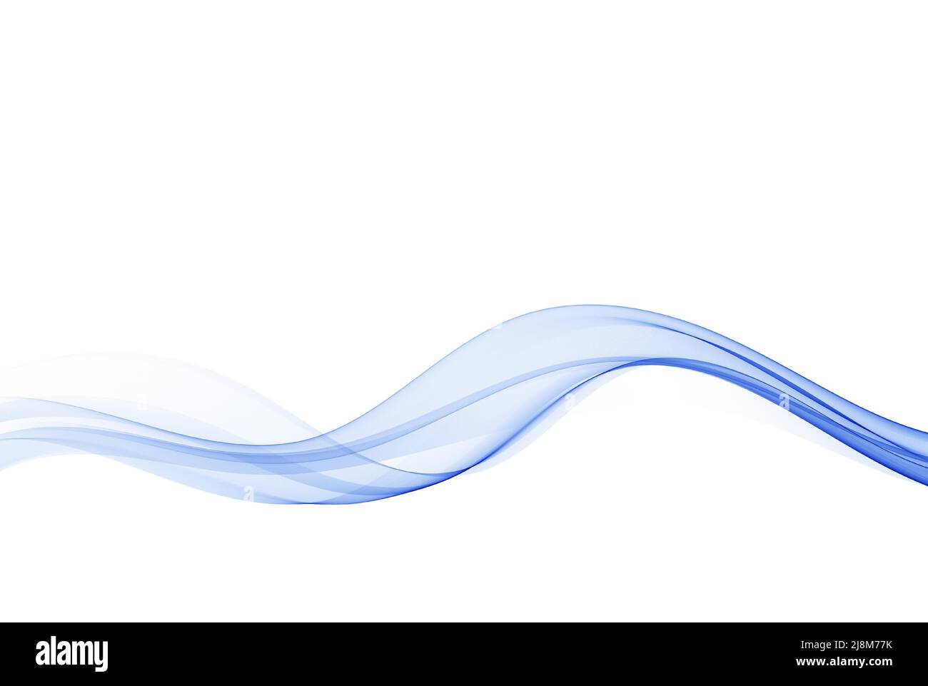 Abstract smooth blue wave vector. Flow curve blue motion illustration ...