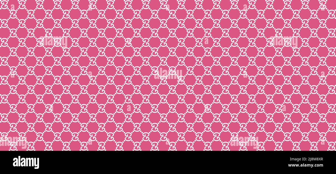 Vinnytsia, Ukraine - May 16, 2022: Gucci Luxury pink seamless pattern.  Famous clothing brand Gucci. Editorial use only Stock Vector Image & Art -  Alamy