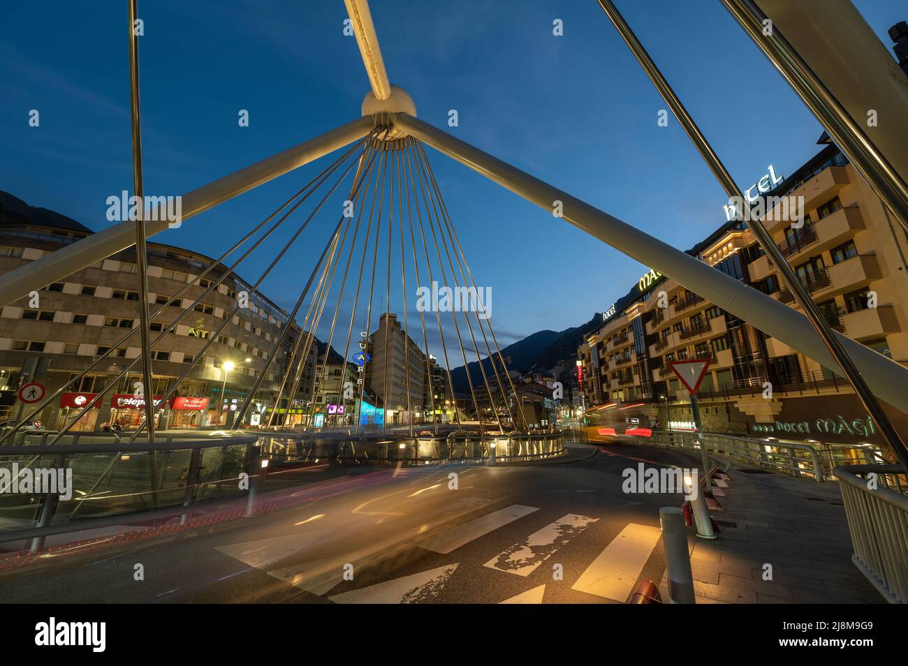 Andorra la Vella, Andorra. 2022 May 18 . Pont de Paris in the