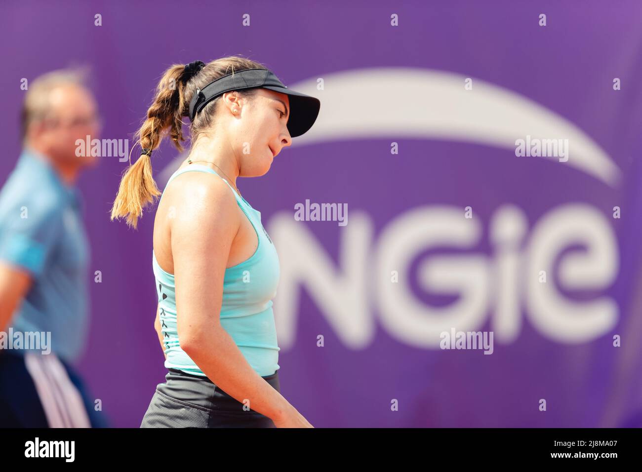 Strasbourg, France. 17th May, 2022. Elena-Gabriela Ruse of Romania reacts during her Round of 32 Singles match of the 2022 Internationaux de Strasbourg against Bernarda Pera of USA at the Tennis Club de Strasbourg in Strasbourg, France Dan O' Connor/SPP Credit: SPP Sport Press Photo. /Alamy Live News Stock Photo