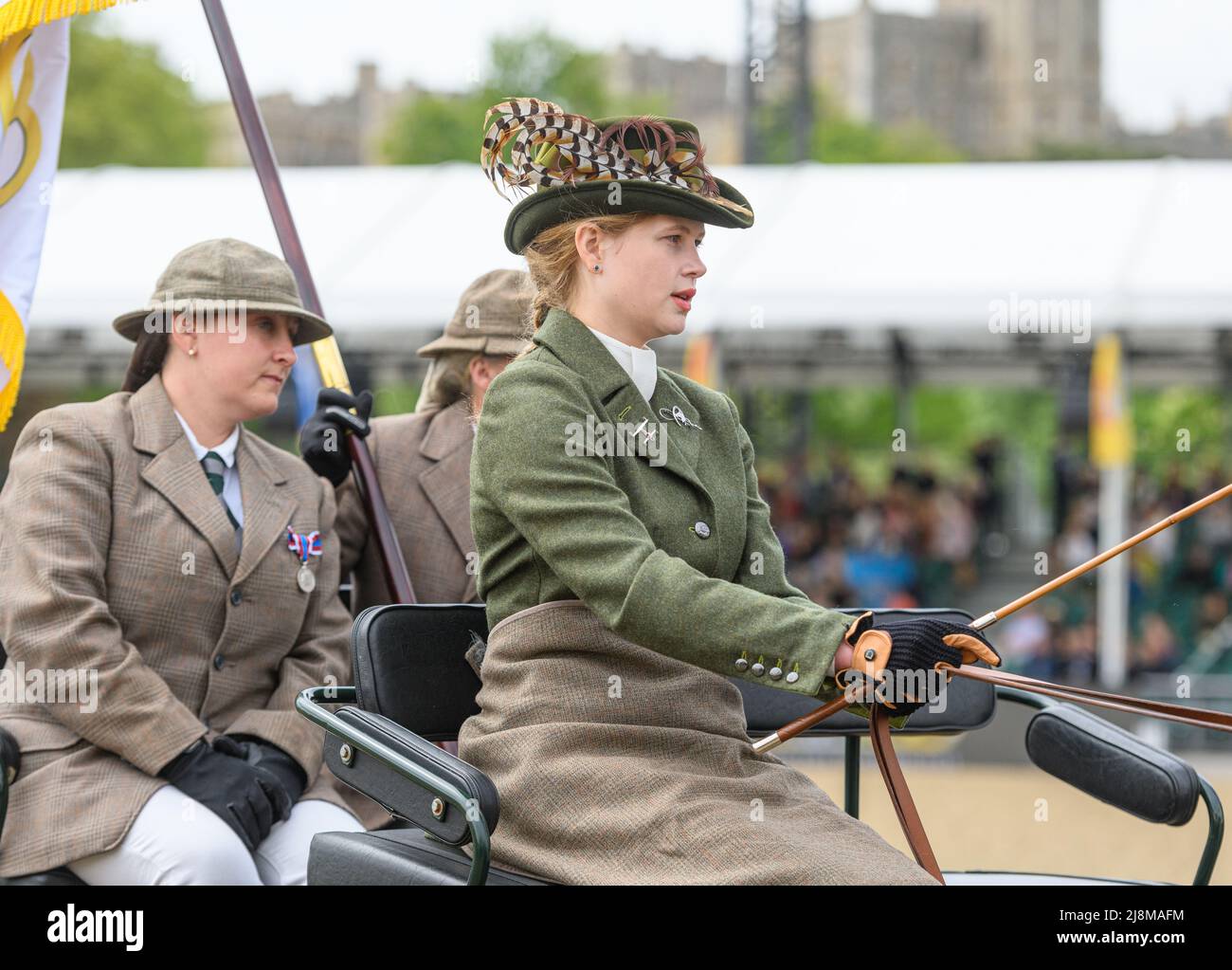 Lady Louise Mountbatten-Windsor driving HM THe Queen's fell ponies and her Grandfather's carriage at Royal Windsor Horse Show 2022 © 2021 Nico Morgan. All Rights Reserved Stock Photo