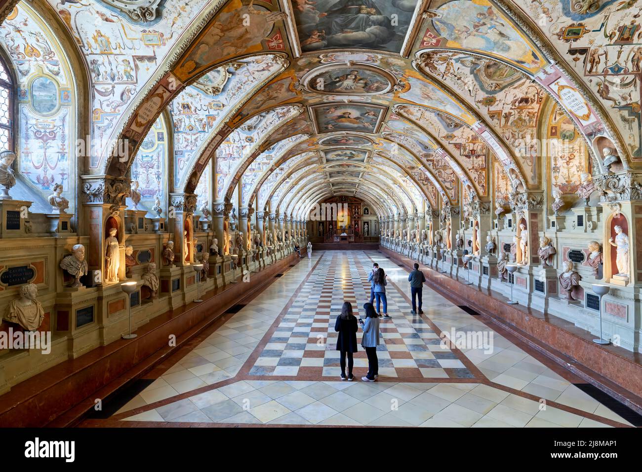 Germany Bavaria Munich. The Residenz (Residence Palace). The Renaissance style Antiquarium Hall Stock Photo