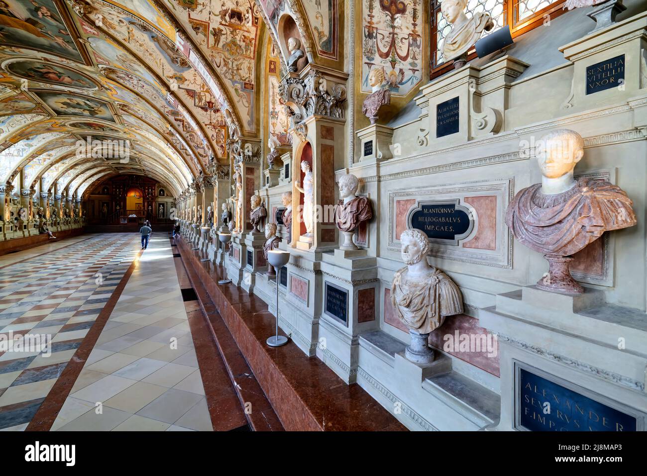 Germany Bavaria Munich. The Residenz (Residence Palace). The Renaissance style Antiquarium Hall Stock Photo
