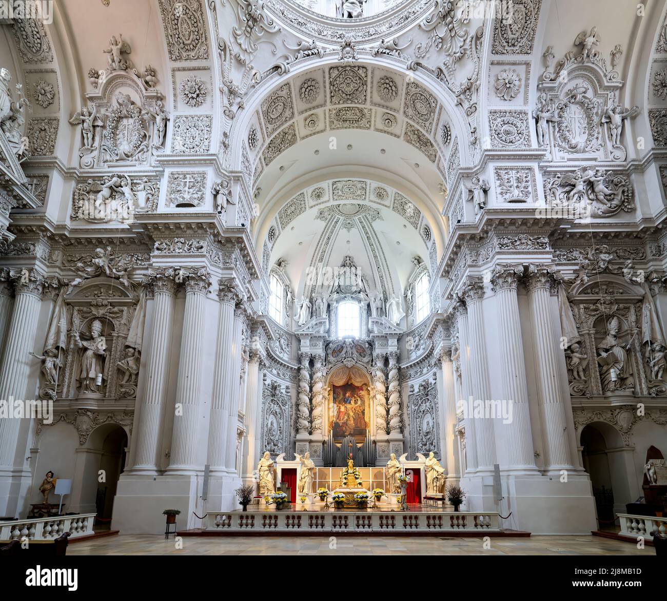 Germany Bavaria Munich. Theatinerkirche. Church of St. Cajetan Stock Photo