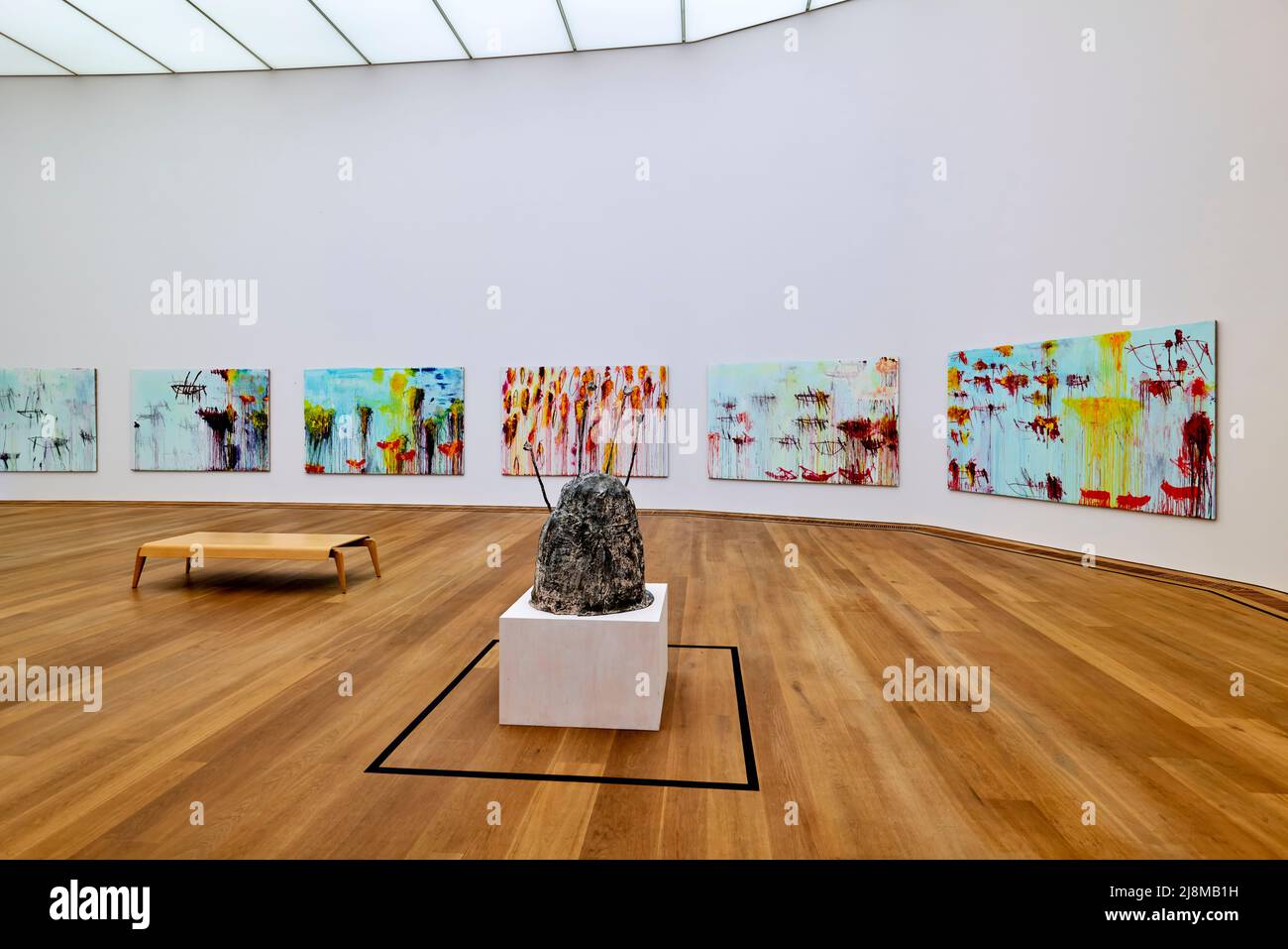 Germany Bavaria Munich. Museum Brandhorst. Cy Twombly exhibition Stock Photo