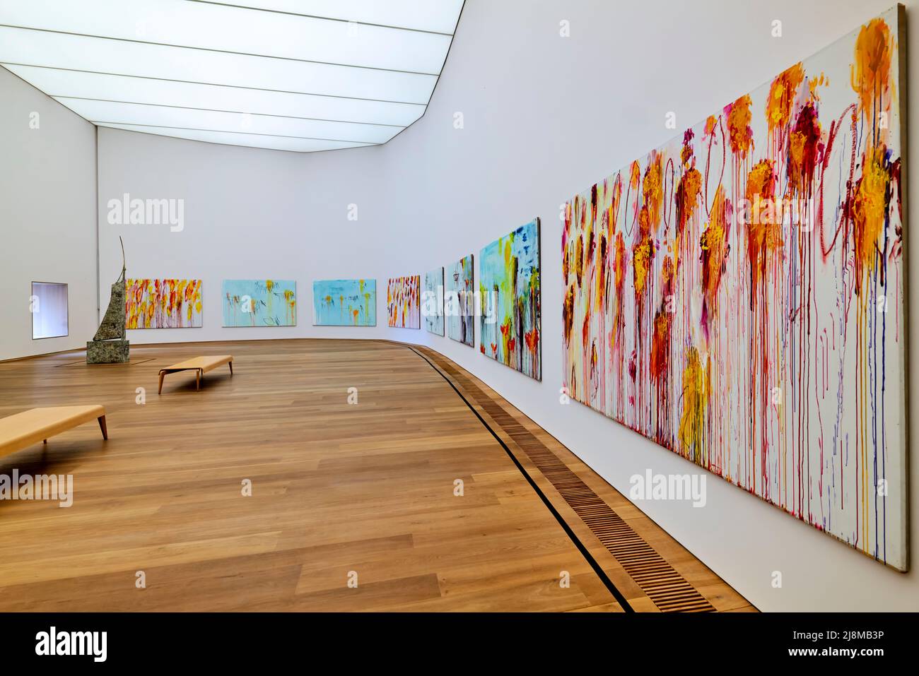 Germany Bavaria Munich. Museum Brandhorst. Cy Twombly exhibition Stock Photo