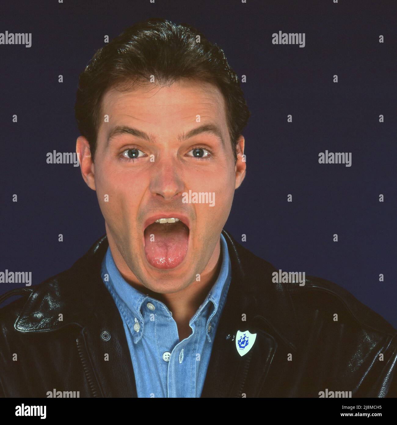 John Leslie BBC Blue Peter Presenter 1992 Stock Photo Alamy