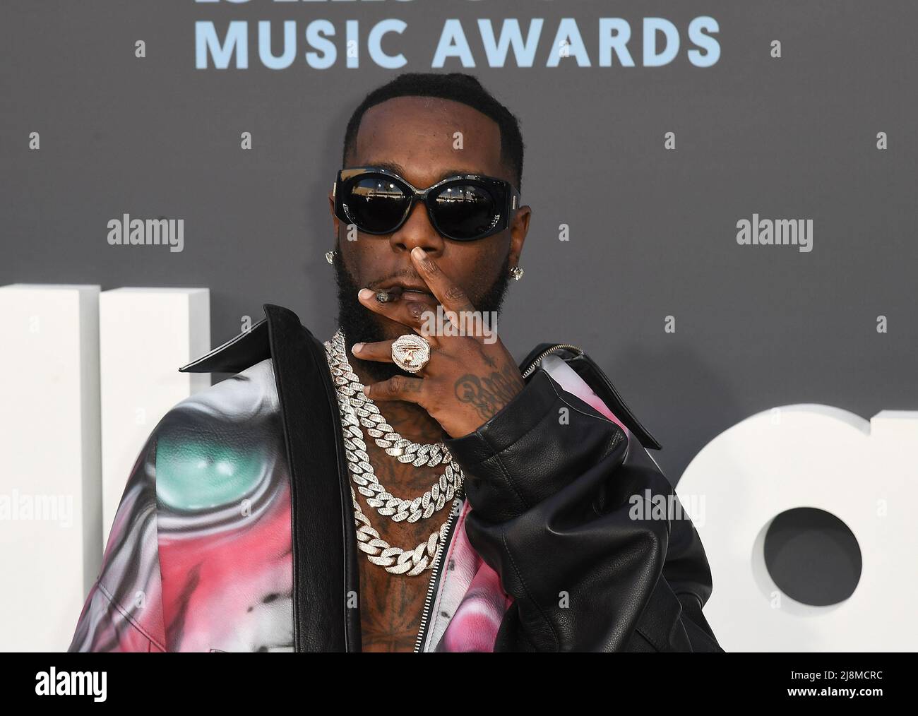Burna Boy attends the 2022 Billboard Music Awards at MGM Grand Garden