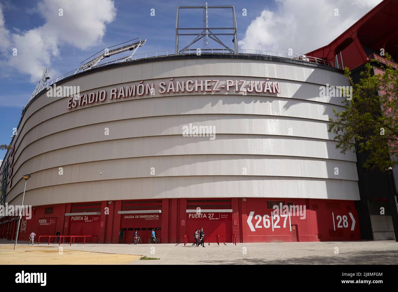 Ramon Sanchez Pizjuan stadium outside view. Stock Photo