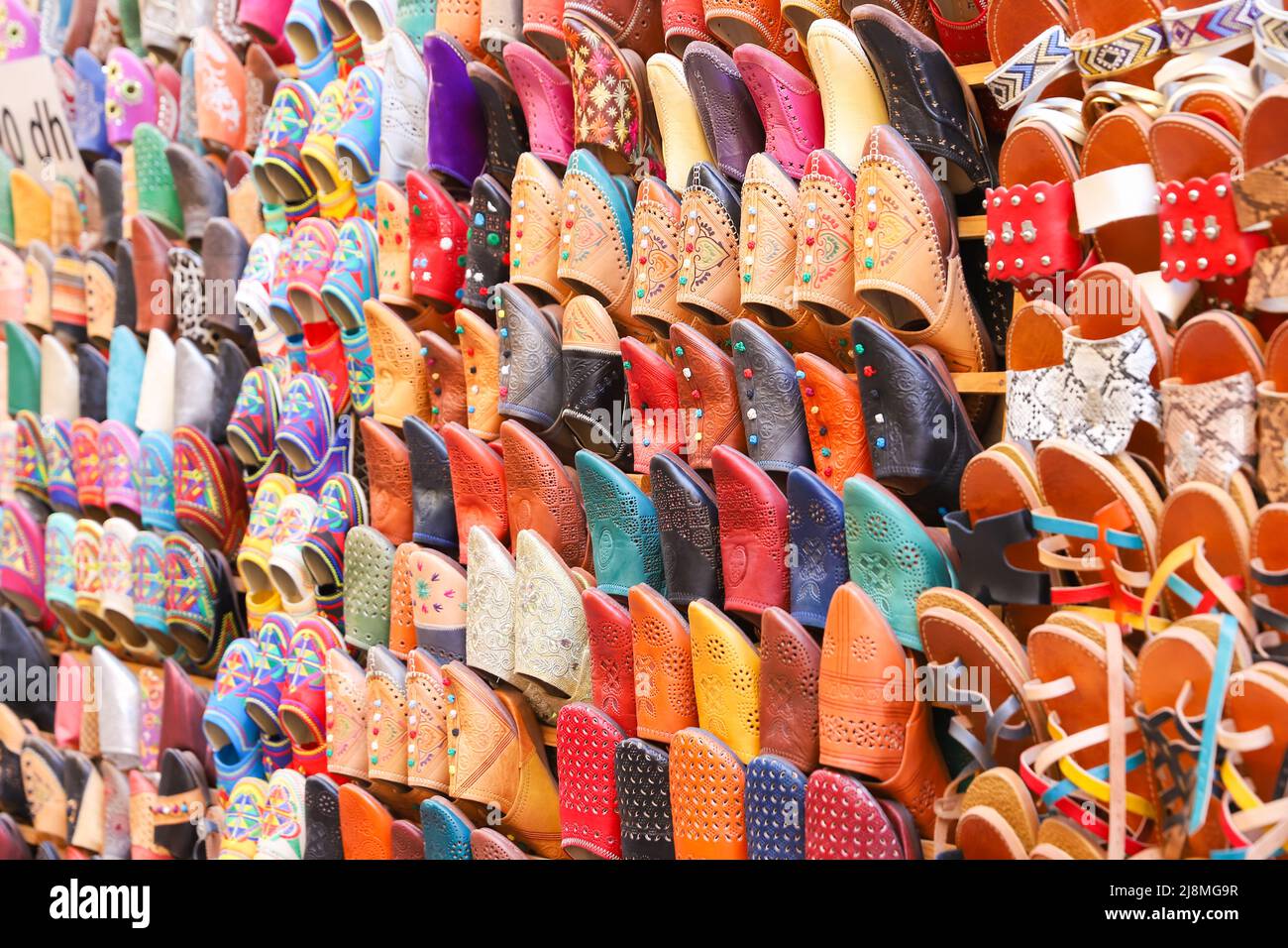 Colorful Traditional Slippers in Fez City, Morocco Stock Photo - Alamy