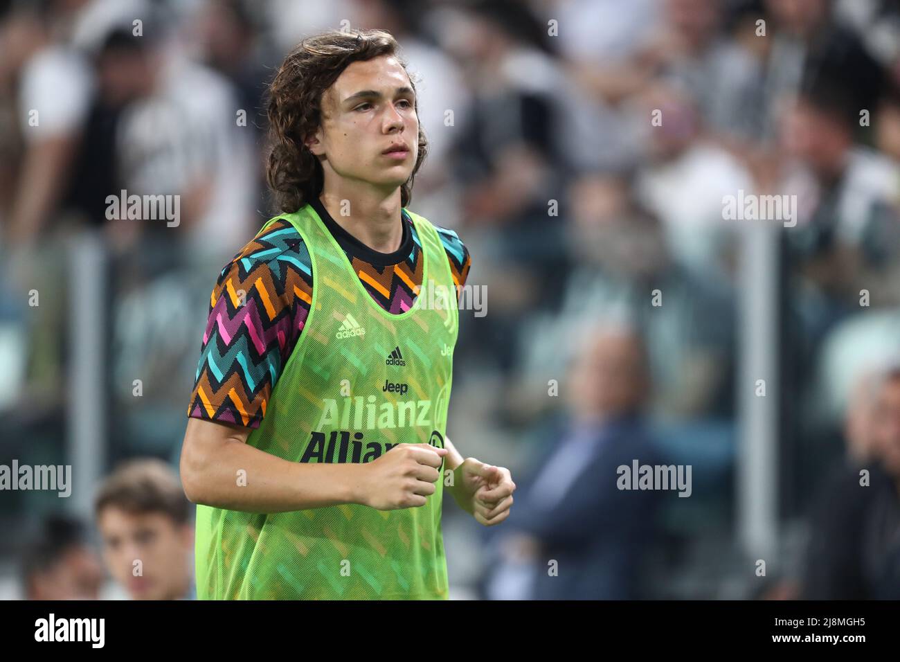 Turin, Italy. May, 16 2022, Martin Palumbo of Juventus Fc  during warm up before  the Serie A match between Juventus Fc and Ss Lazio at Allianz Stadium on May, 16 2022 in Turin, Italy. Stock Photo