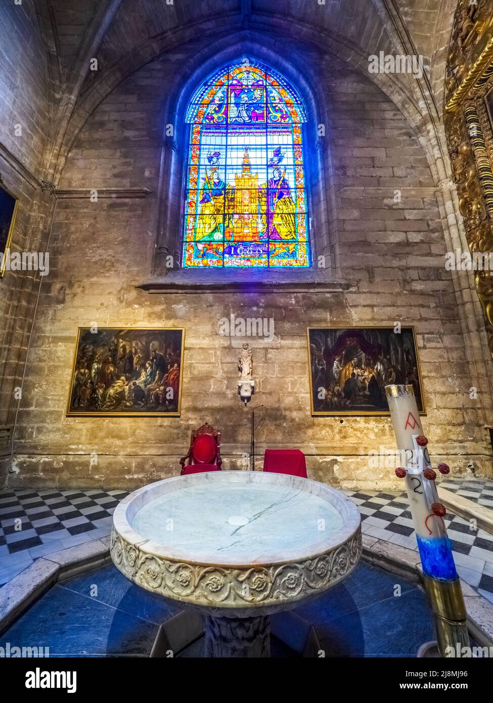 Chapel of Saint Anthony - Seville Cathedral, Spain Stock Photo