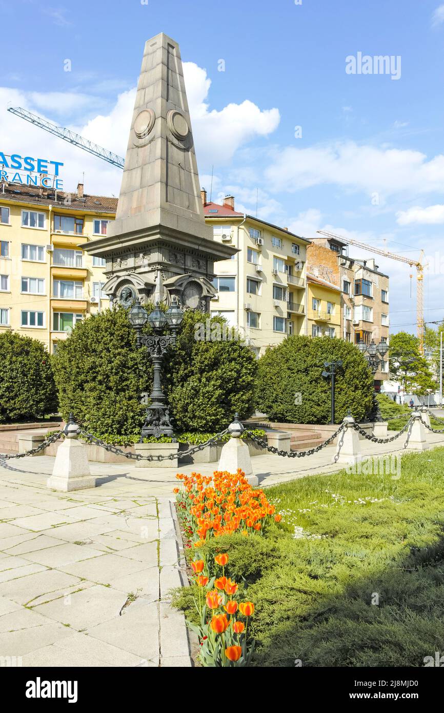 SOFIA, BULGARIA MAY 1, 2022 Monument to Bulgarian revolutionary and(03)