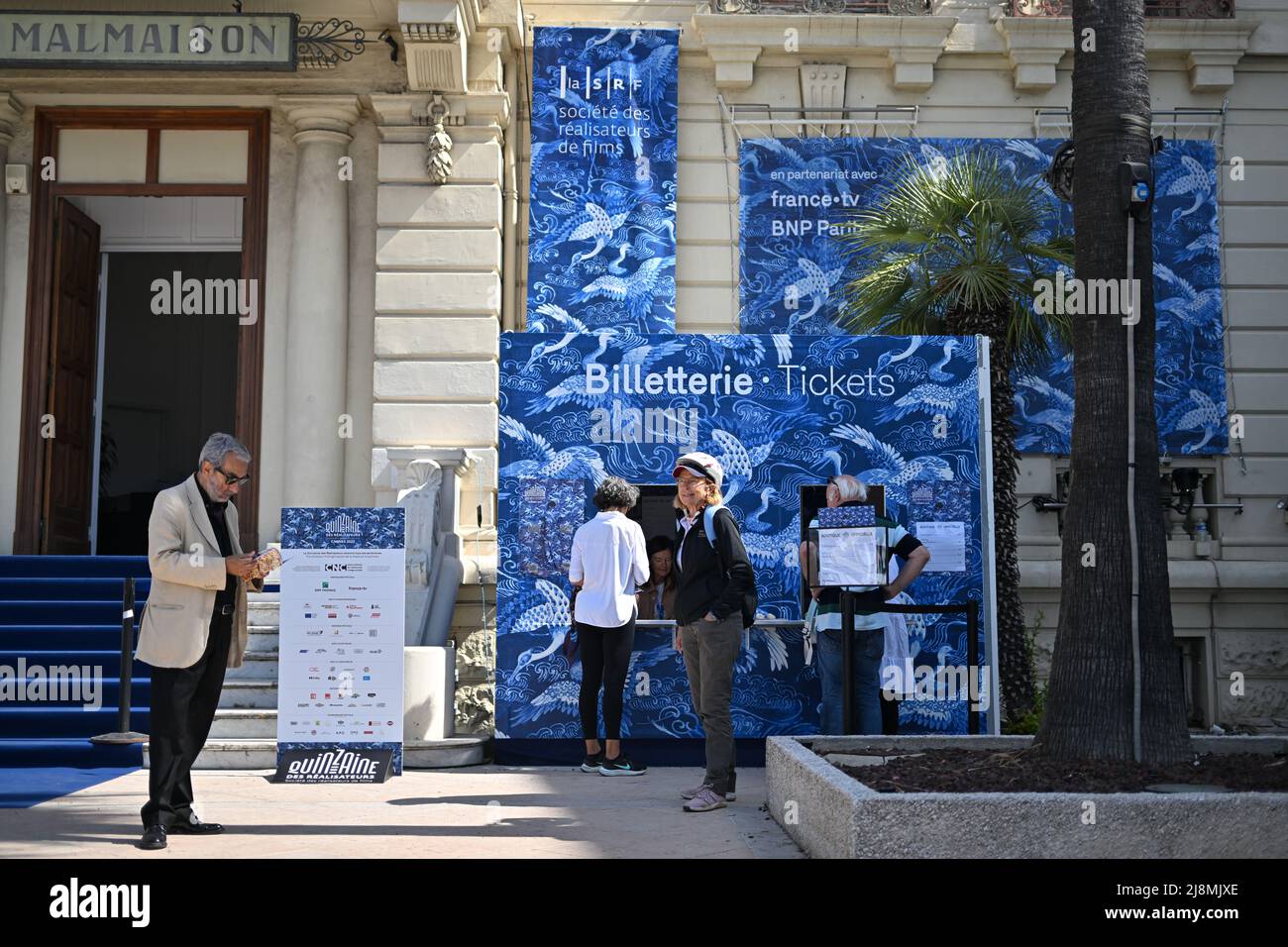 France. 16th May, 2022. Preparations are underway for the Festival de Cannes 2022 Cannes Film Festival in Cannes, France on May 16, 2022. (Photo by Lionel Urman/Sipa USA)| Credit: Sipa USA/Alamy Live News Stock Photo