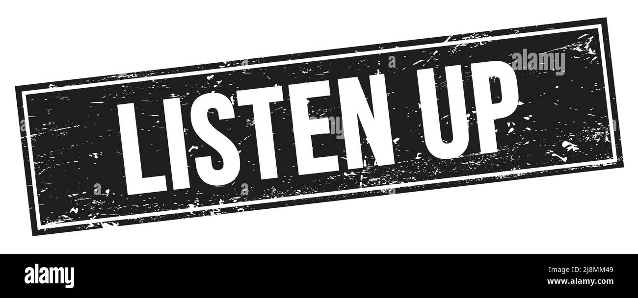 Yes Listenup Listen up stamp hi-res stock photography and images - Alamy