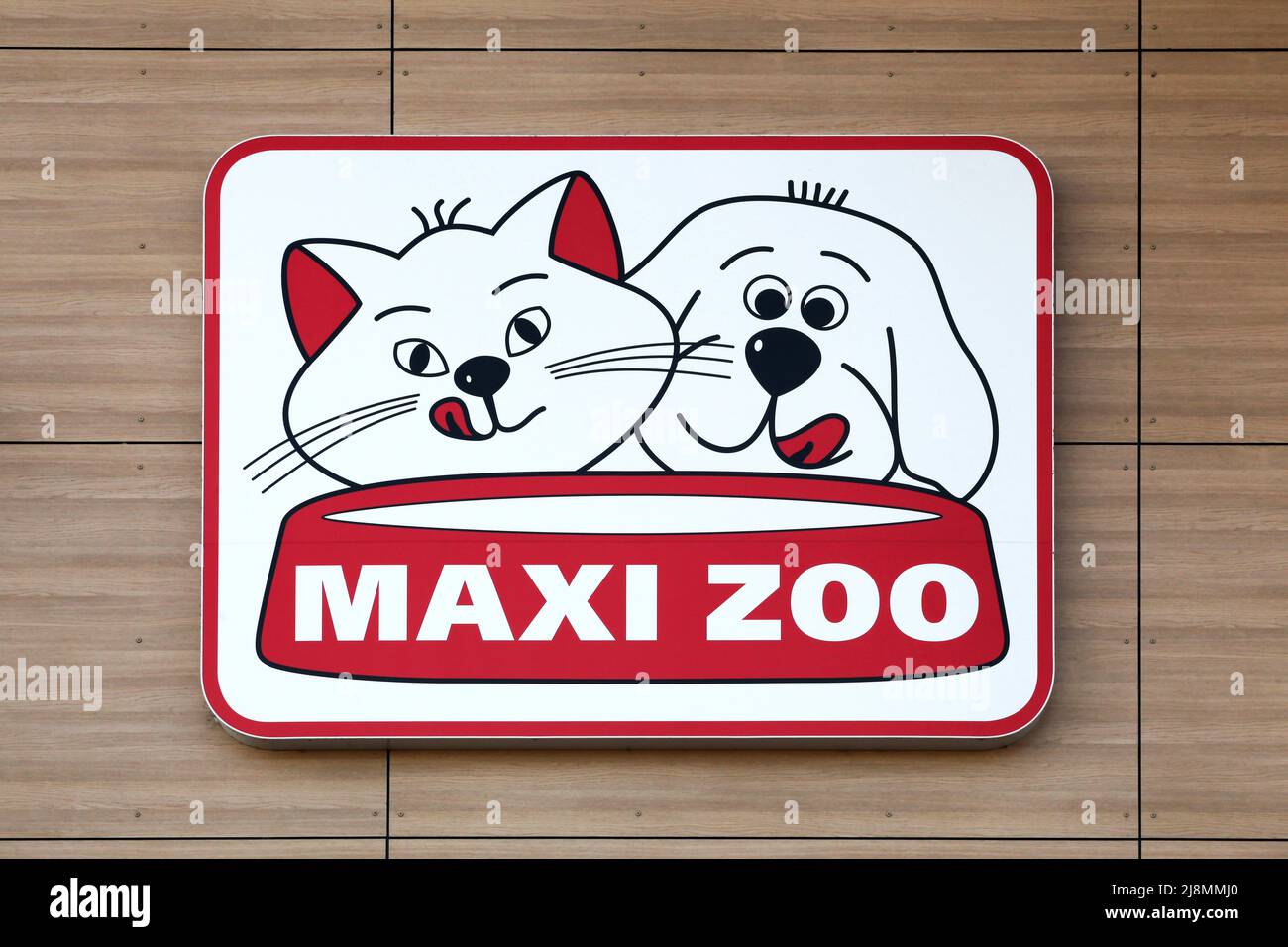 Villefranche, France - March 8, 2020: Maxi Zoo is a German franchise company for pet food Stock Photo