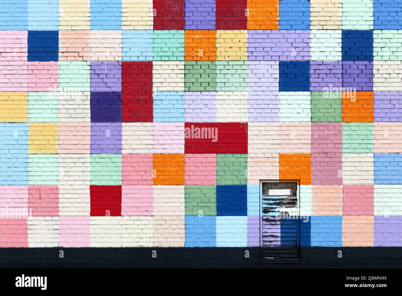 Colorful brick wall in Denmark Stock Photo - Alamy