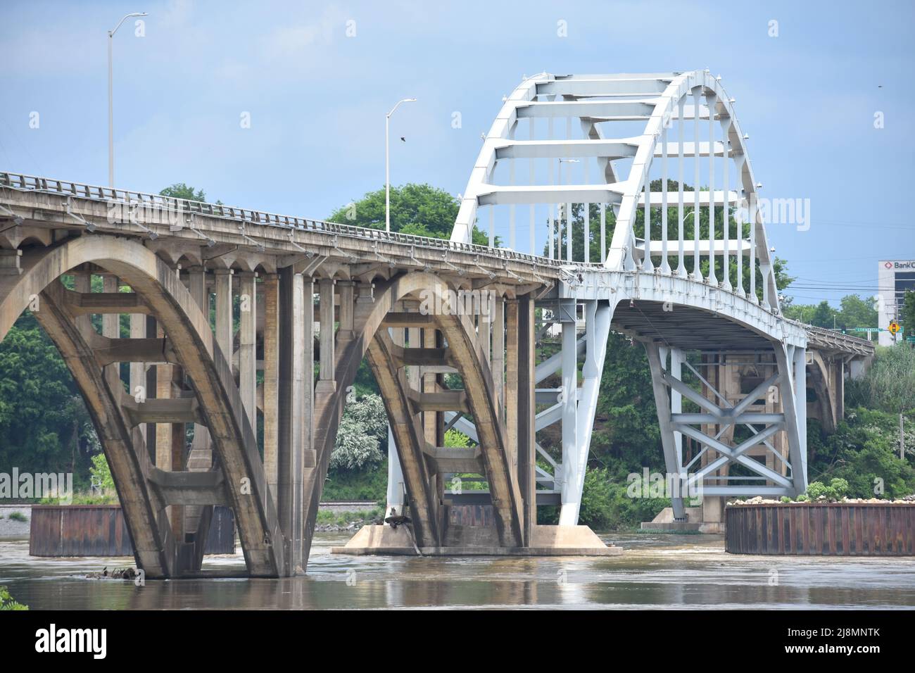 Hwy 23 Bridge over the Arkansas River in Ozark Arkansas Stock Photo Alamy
