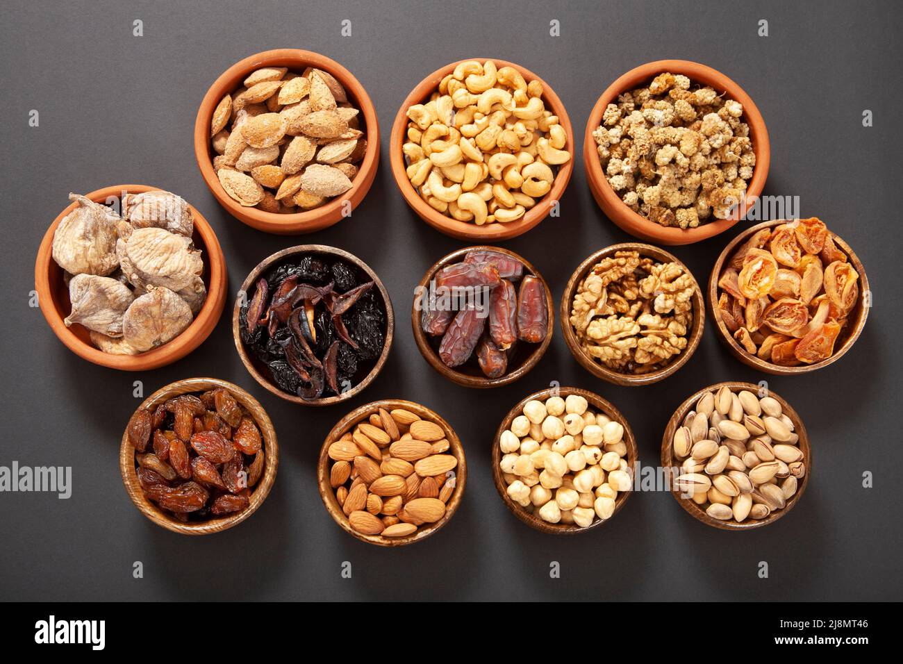 Dried fruits and mixed nuts. Healthy foods Stock Photo Alamy