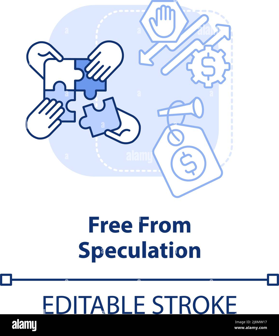 Free from speculation light blue concept icon Stock Vector Image & Art
