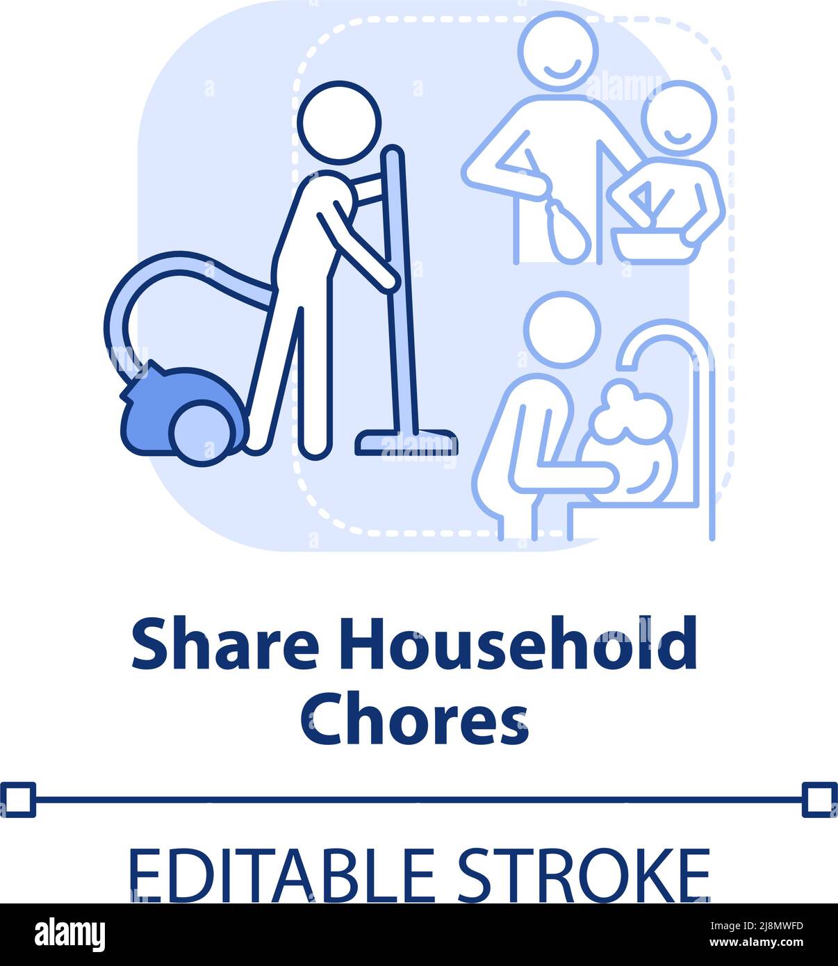 Share household chores light blue concept icon Stock Vector Image & Art Alamy