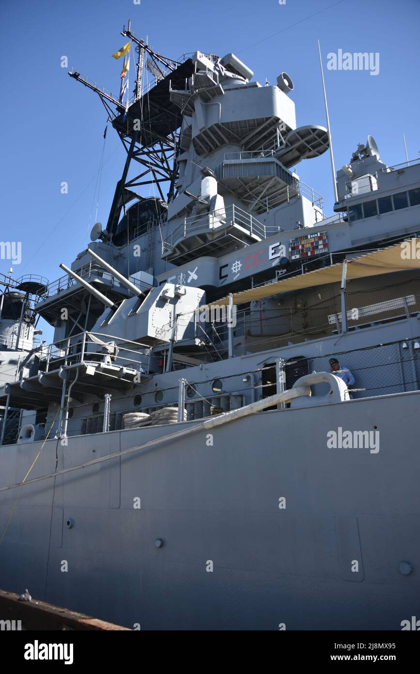 San Pedro, CA. USA. 2/28/2022. U.S.S. Iowa BB61. U.S. Iowa BB61