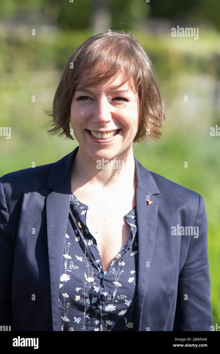 Paris, France. May 17, 2022, Sarah Legrain attends the Legislative elections 2022 