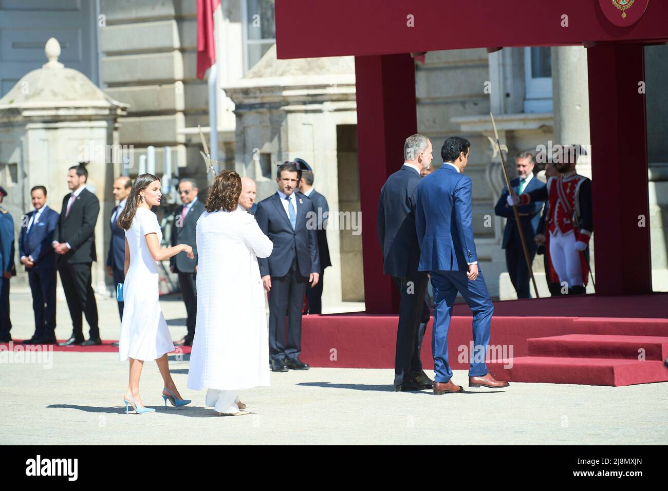 Madrid Spain 20220517 King Felipe Vi Of Spain Queen Letizia Of