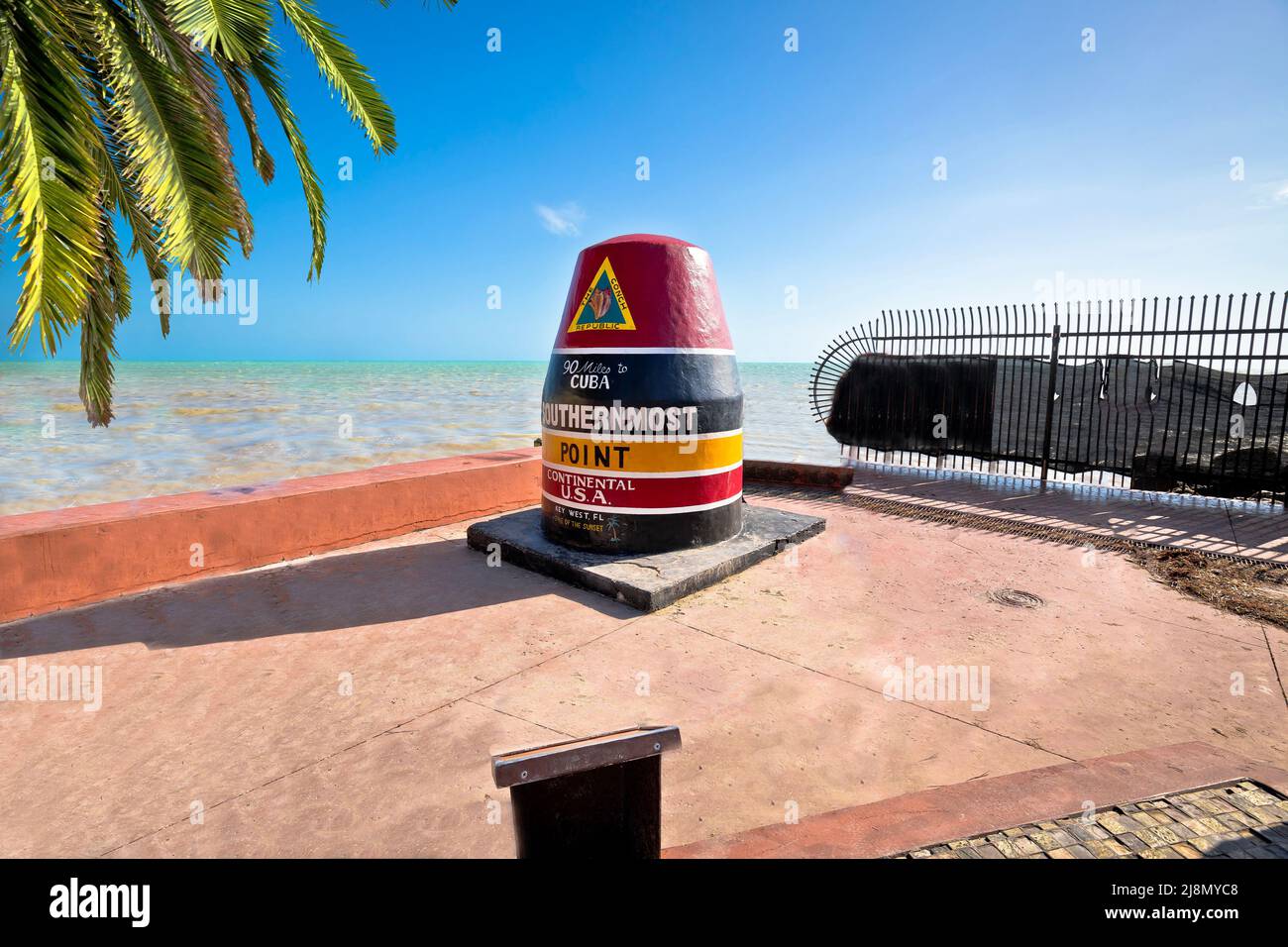 The Key West marker the southernmost point on the continental USA and